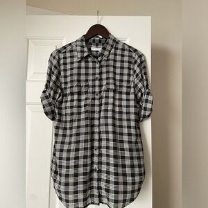 Equipment silk checkered shirt
